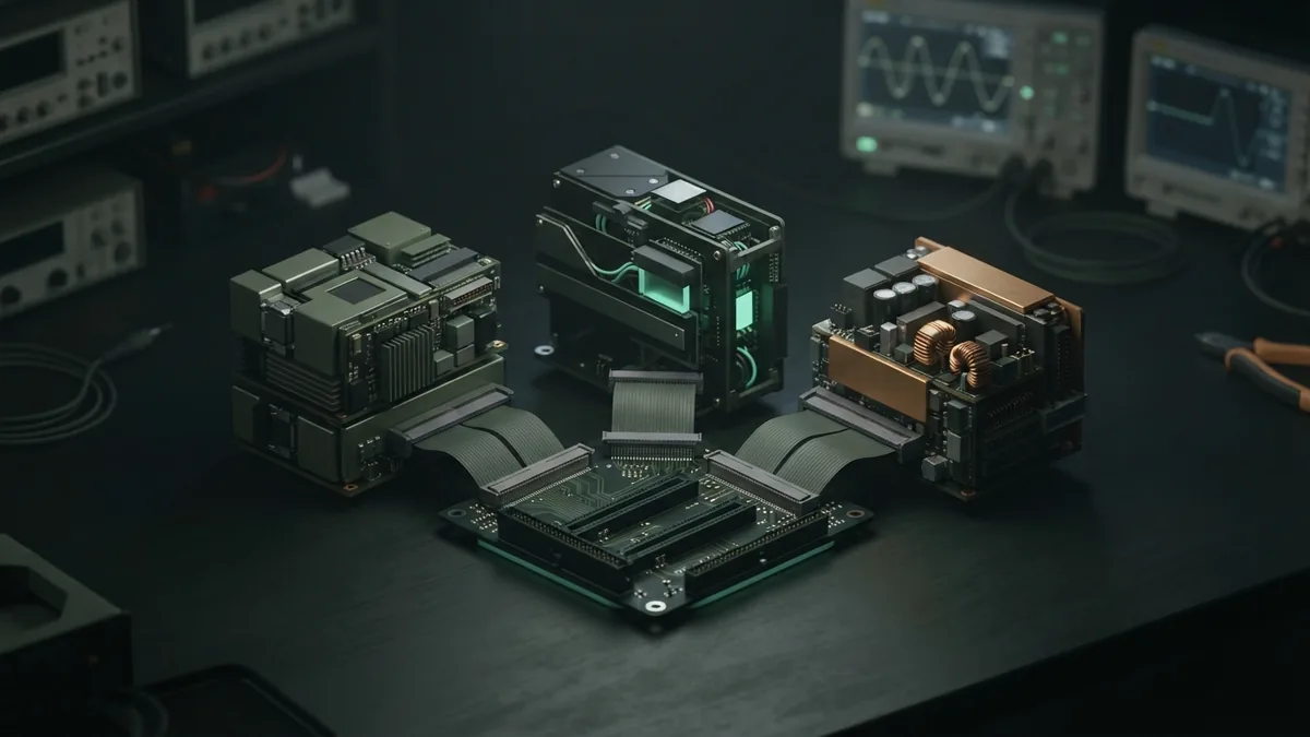 Distinct MCP provider modules connected to one shared Claude Code integration board