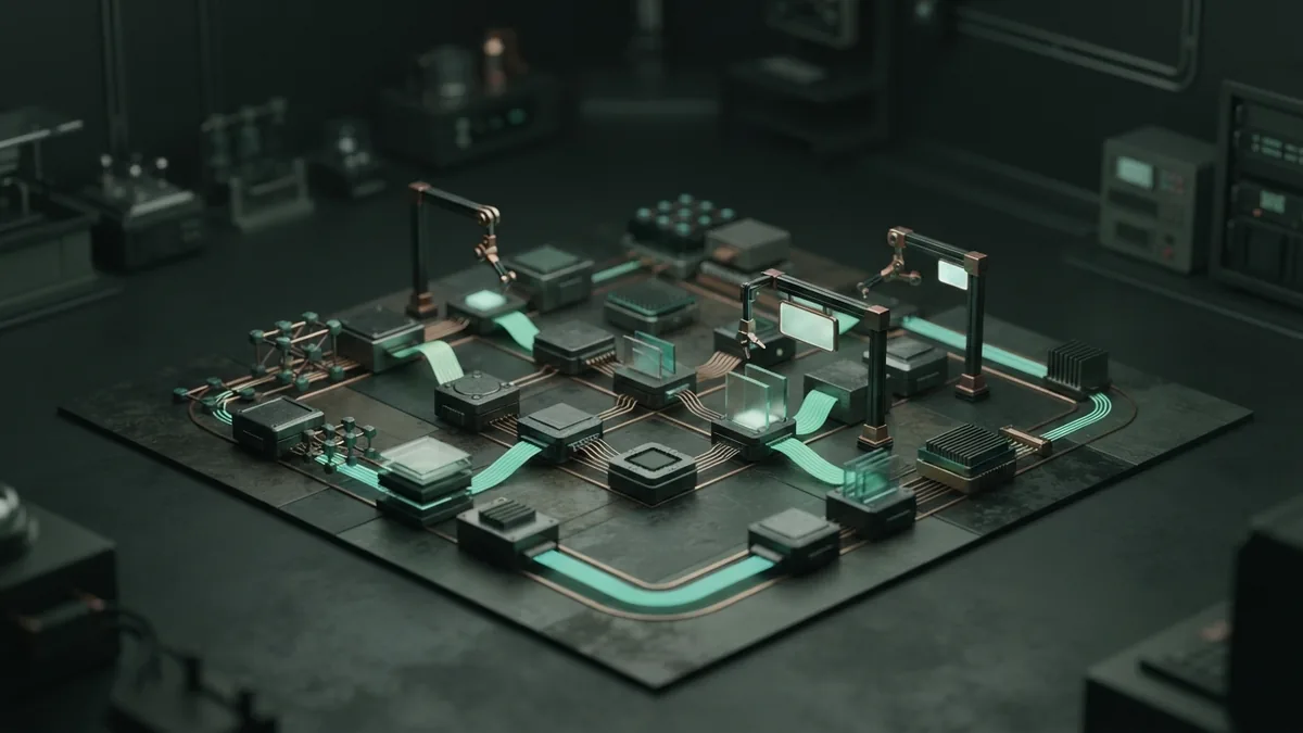 Modular blocks arranged along a circuit path to represent software quality checks