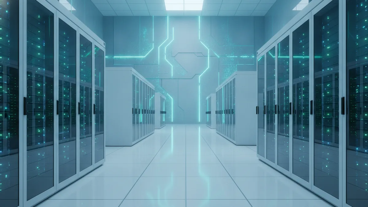 Cloud computing facility showing the scale of AI software and data services