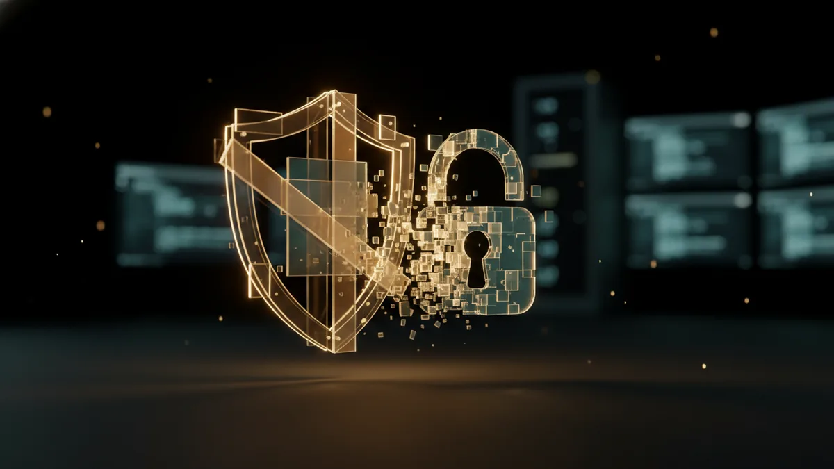 Security shield and lock concept for AI privacy and threats