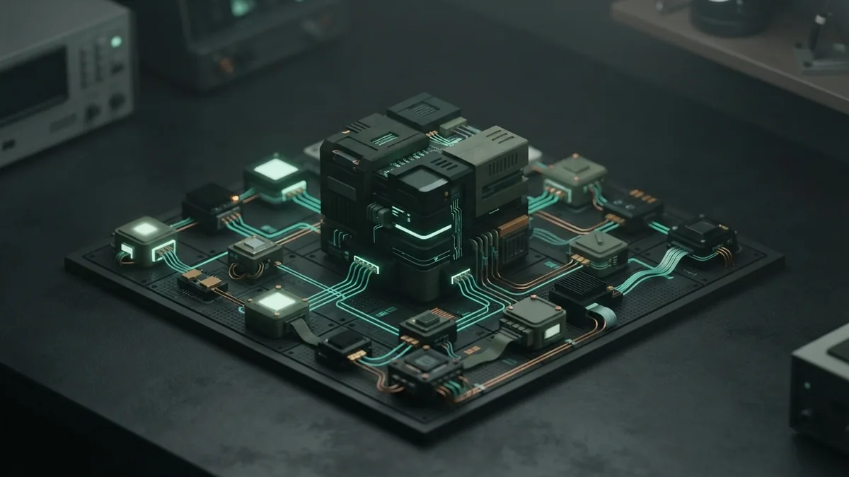 A service model built around value Modular service blocks connect a core AI offer with several client workflows