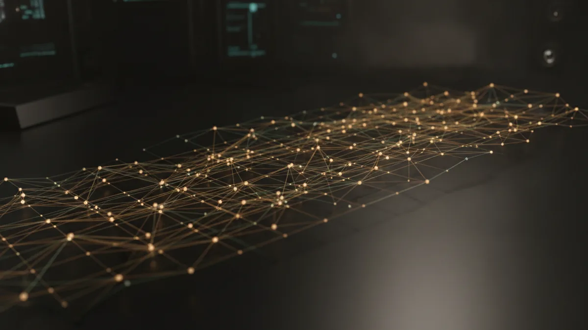 Layered network structure representing transformer attention