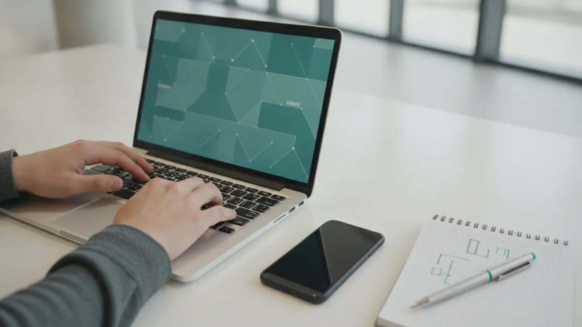 Start with a clear task Planning an AI app workflow with notes and a laptop