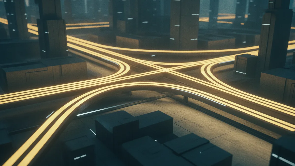Night city path metaphor for real-time optimization and ROI signals
