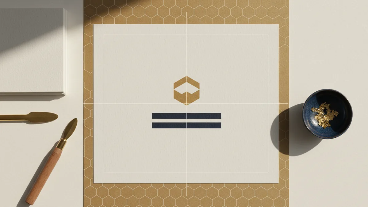 Centered logo layout showing balanced spacing and alignment