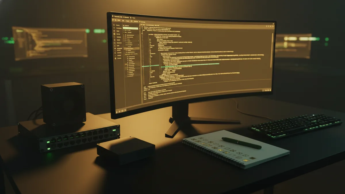 Remote server setup with terminal and networking gear