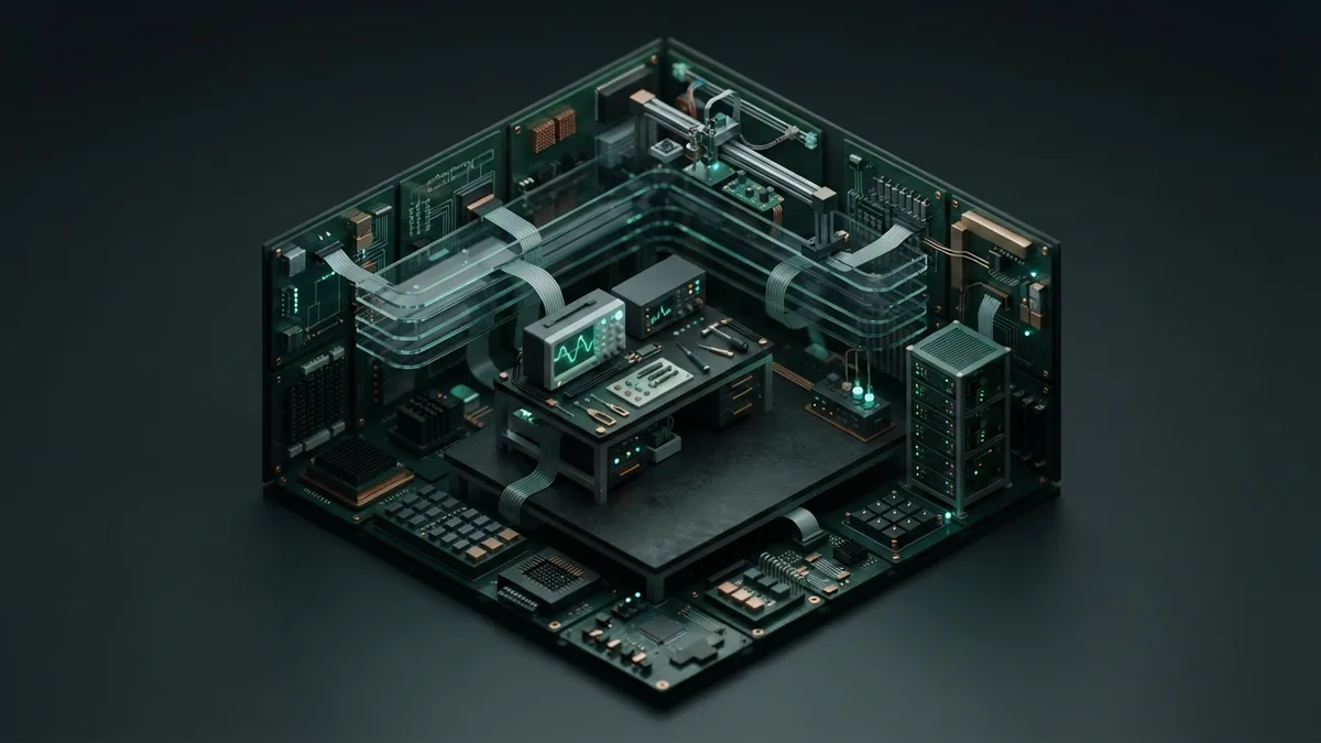 Context helps guide an AI response A carefully arranged miniature system showing context and instructions working together