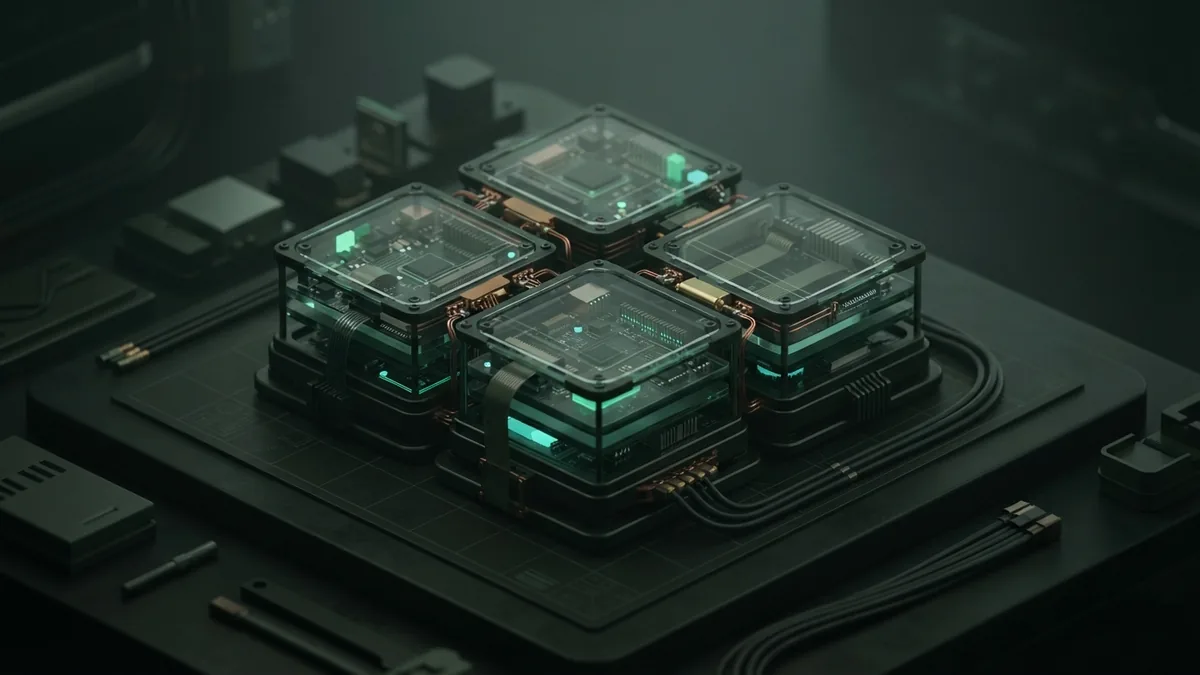 Benefits of combined automation Efficient automation workspace with connected modules and copper process links