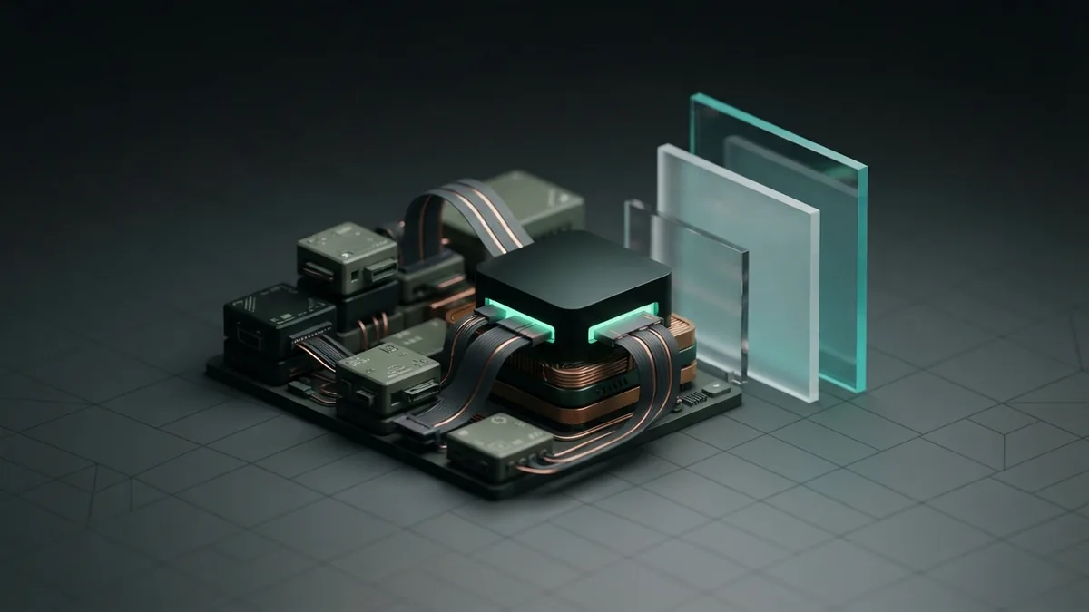 Compact computer and modular blocks representing a local model installation