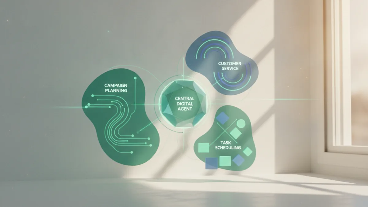 AI agent business use cases AI agents supporting marketing, service, and task planning workflows