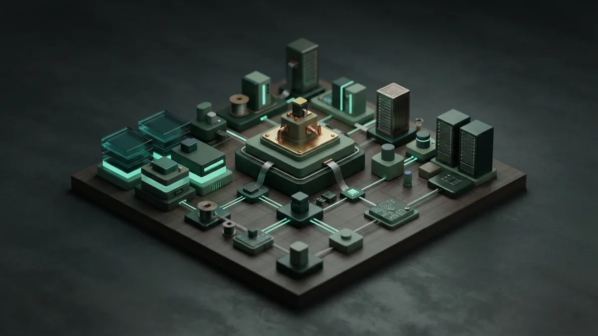 Modular abstract system linked across a node grid to suggest varied AI app tasks