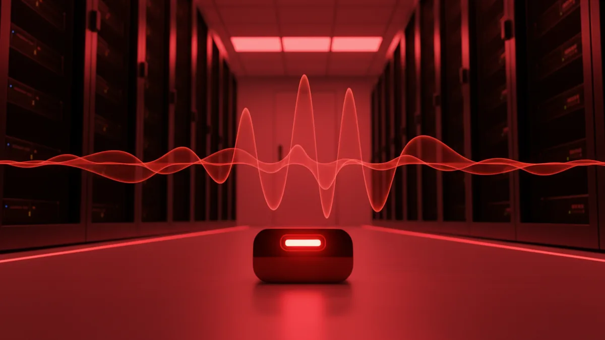 Sonic logo in action Close-up of a device suggesting a distinctive brand sound cue