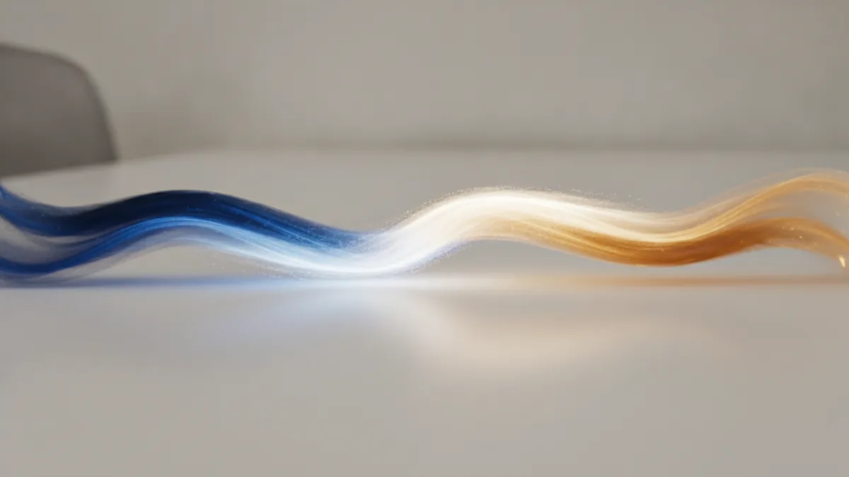 Two light streams merging to symbolize multiple LLM providers