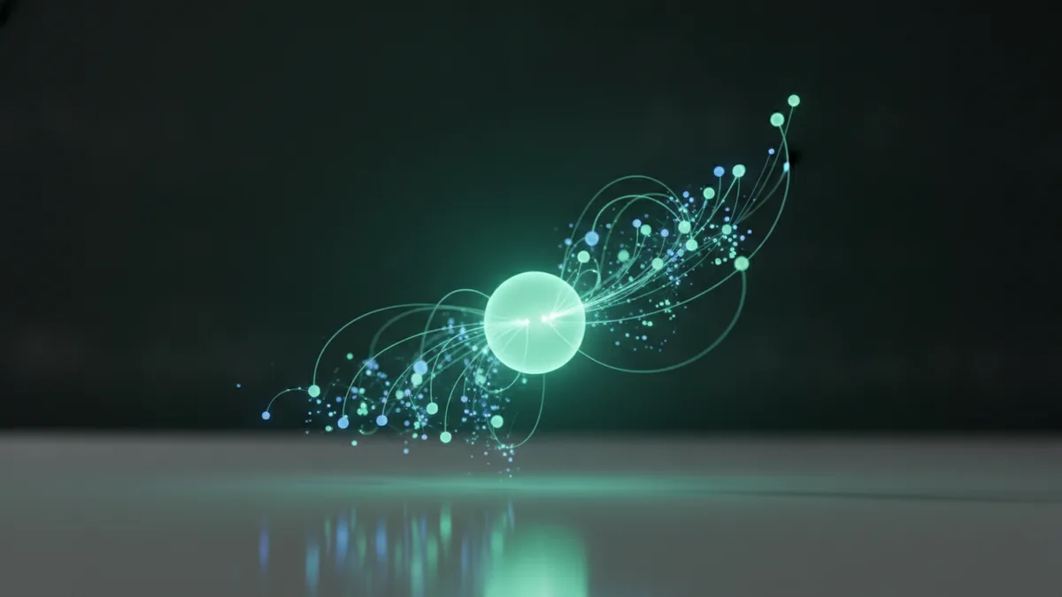 Abstract network of glowing nodes representing supervised and reinforcement learning