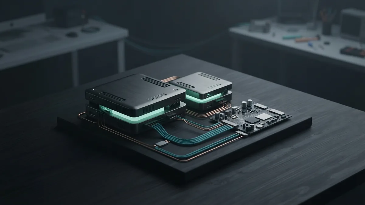 Two modular processing blocks show different levels of model capability