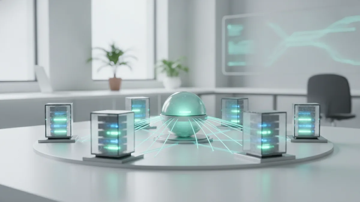 Abstract software connection between an AI application and multiple data servers
